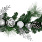 Northlight 6ft. Christmas Pine Garland with Striped Ornaments - image 5