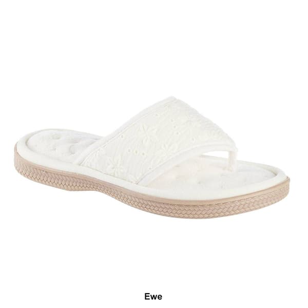 Womens Isotoner Eyelet Shield Thong Slippers