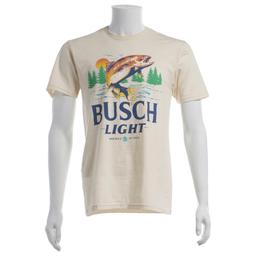 Mens Busch Light Fish Short Sleeve Graphic Tee