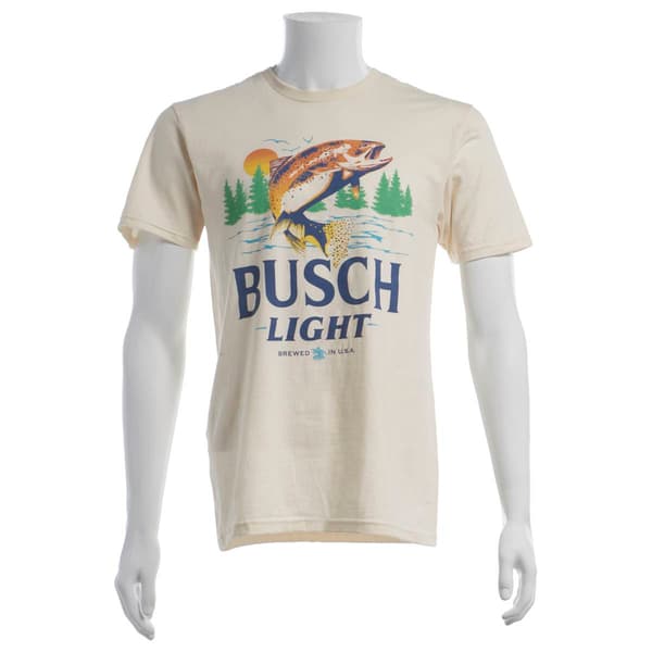 Mens Busch Light Fish Short Sleeve Graphic Tee - image 