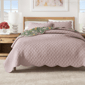 Freshfolds Floral Printed Scalloped Cotton Quilt Set - image 1