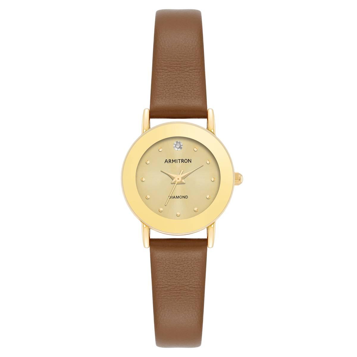 Womens Armitron Diamond Accent Watch - 75-2447CHGPHY