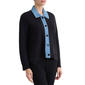 Petite Jones New York Long Sleeve Mixed Media Cardigan - image 3