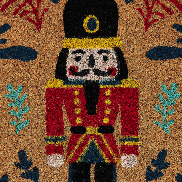 VCNY Home Nutcracker Holiday Outdoor Coir Doormat
