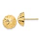 Gold Classics&#40;tm&#41; 14kt. Diamond Cut 10mm Domed Post Earrings - image 1