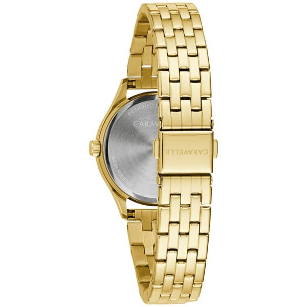 Women Carvavelle by Bulova Crystal Gold-Tone Watch Box Set-44X101