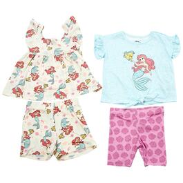 Toddler Girl Disney&#40;R&#41; 4pc. Little Mermaid Shorts Set