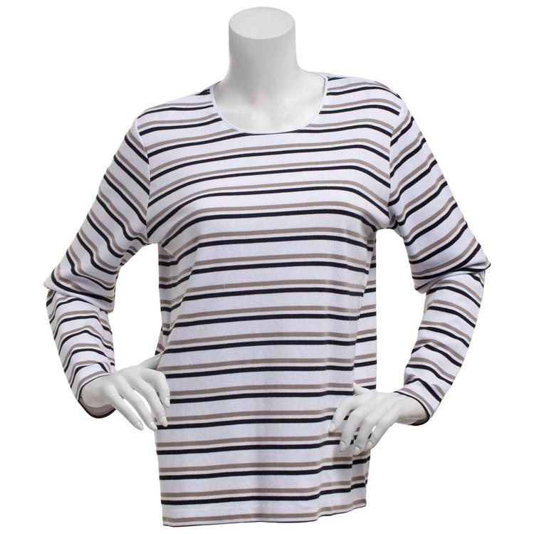 Plus Size Hasting & Smith Long Sleeve Stripe Tee