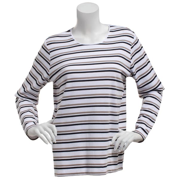 Petite Hasting & Smith Long Sleeve Stripe Tee - image 