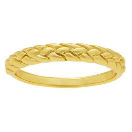 Marsala Gold Plated Sterling Silver Braid Band Ring