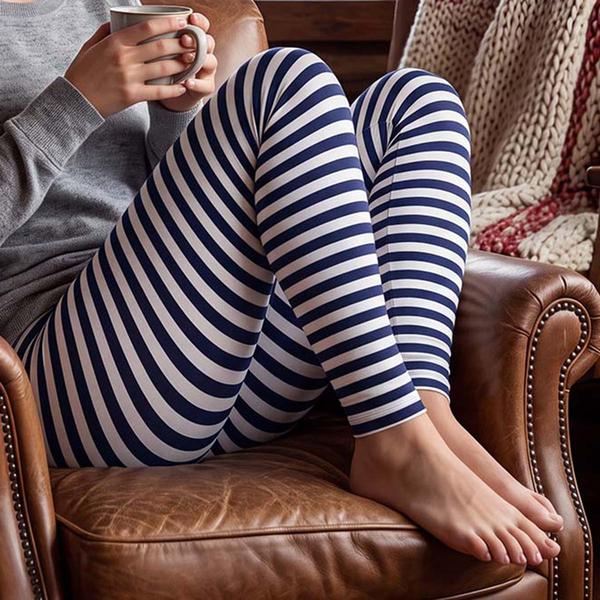 Womens LANDS'' END Stripe Full Length Legging Pants