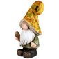 Northlight Fall Gnome in Maple Leaf Mushroom Hat Garden Statue - image 2