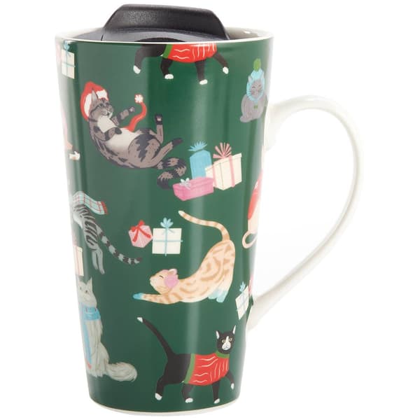 Godinger 18oz. Cat Travel Mug - image 