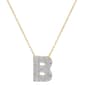 Gianni Argento 14kt. Gold 1/10ctw. Diamond Initial B Pendant - image 1