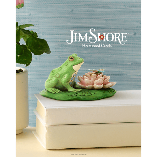 Jim Shore Heartwood Creek Frog on Lilypad Figurine