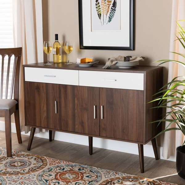 Baxton Studio Leena Two-Tone 2-Drawer Sideboard Buffet