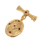Symbols of Faith Gold-Tone Cross Locket Pin - image 1