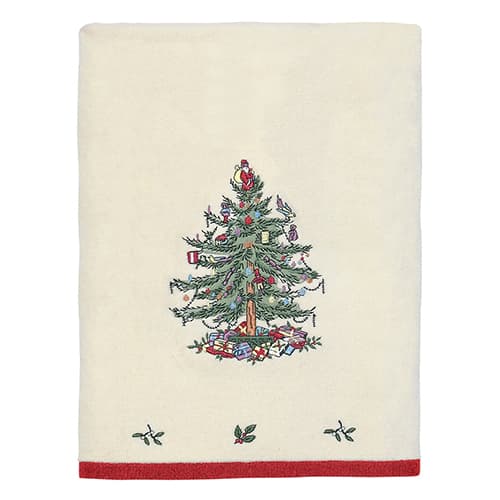 Avanti Spode Christmas Tree Red Bath Towel