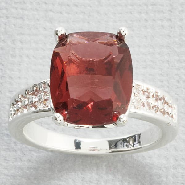 Ashley Cooper(tm) Silver Plated  Amethyst Smoke Crystal Ring - image 