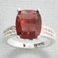 Ashley Cooper(tm) Silver Plated  Amethyst Smoke Crystal Ring - image 1