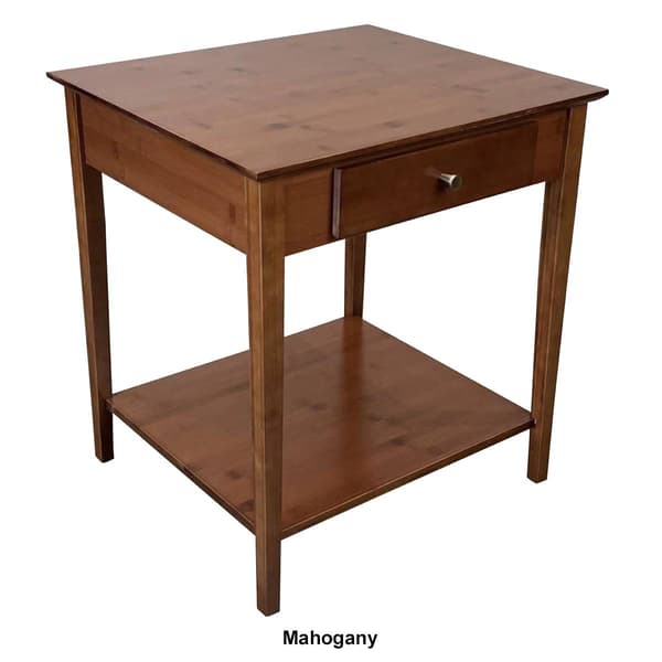 eccostyle&#8482; Solid Bamboo End Table w/ Drawer