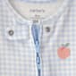 Baby Girl (NB-9M) Carter''s® Peach Gingham 2 Way Zip Pajamas - image 3