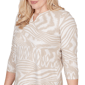 Womens Alfred Dunner Natural Wonder Abstract Keyhole Blouse - image 5