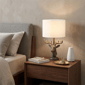 HomeRoots 18in. Antiqued Bronzed Stag Bust Table Lamp - image 1