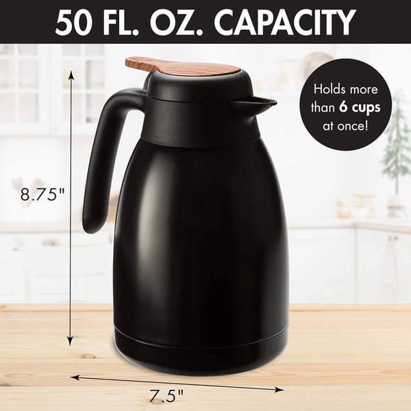 Bryant 1.5-Liter Matte Black Thermal Carafe