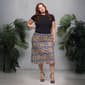 Plus Size 24/7 Comfort Apparel Bright Floral Knee Length Skirt - image 5
