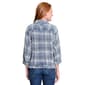 Petite Ali Miles 3/4 Sleeve Plaid Ruffle Hem Blouse - image 2