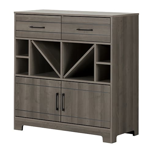 South Shore Vietti Bar Cabinet with Bottle Storage & Drawers