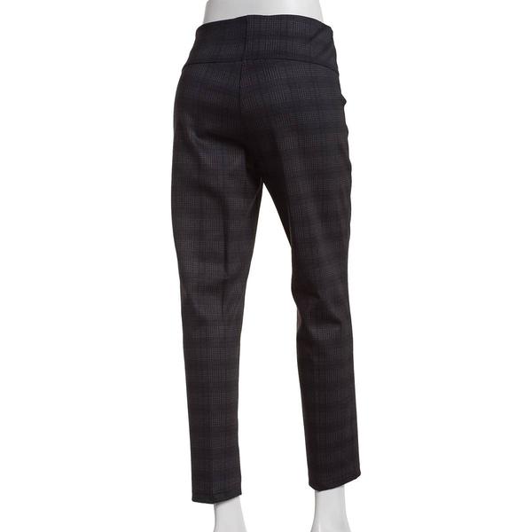 Womens Zac & Rachel Pull On Plaid Compression Pants