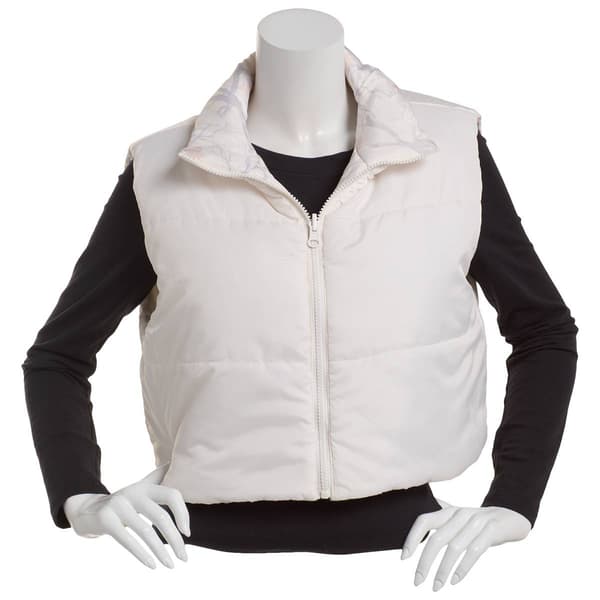 Juniors No Comment Reversable Camo to Solid Puffer Vest
