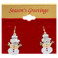 Two-Tone Snowman Fishhook  Earrings - image 2