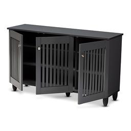 Baxton Studio Fernanda Wide Shoe Storage Cabinet