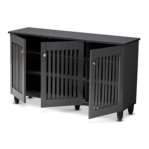 Baxton Studio Fernanda Wide Shoe Storage Cabinet