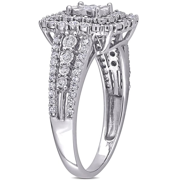 Diamond Classics™ 10kt. White Gold 1/2ctw. Diamond Square Ring