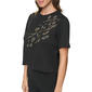 Womens DKNY Short Sleeve Animal Heatset Detail Tee - image 3
