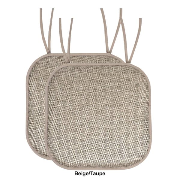 Sweet Home Collection Cameron No Slip Back Chair Pad w/ Ties