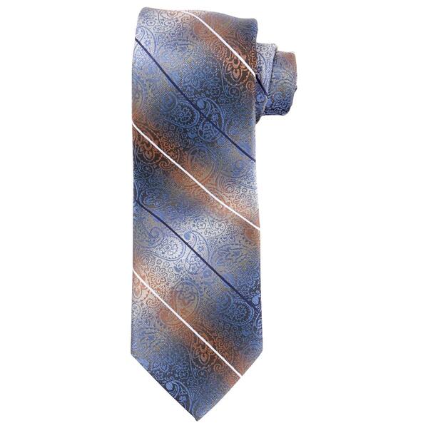 Mens Van Heusen Shaded Ombre Stripe Paisley XL Tie - image 