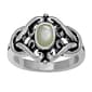 Marsala Silver Plated Oval Mother of Pearl Celtic Ring - image 1
