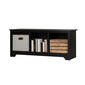 South Shore Vito Cubby Storage Bench - Black - image 2