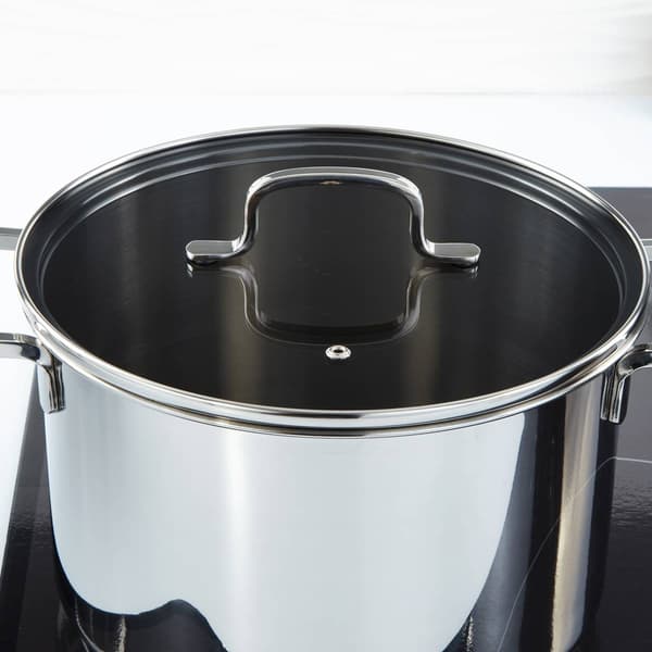 BergHOFF Helix Stainless Steel 10in. Stockpot w/ Glass Lid