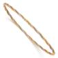Gold Classics(tm) 14kt. Gold Tri-Color Diamond-Cut Twisted Bangle - image 1
