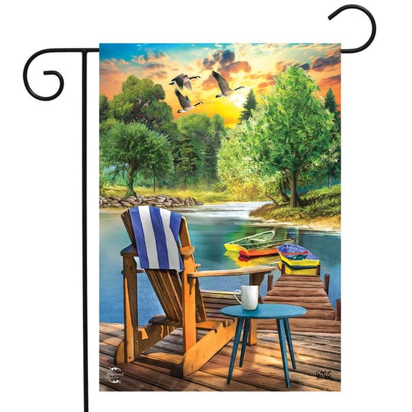 Briarwood Lane Lakeside Escape Garden Flag - image 