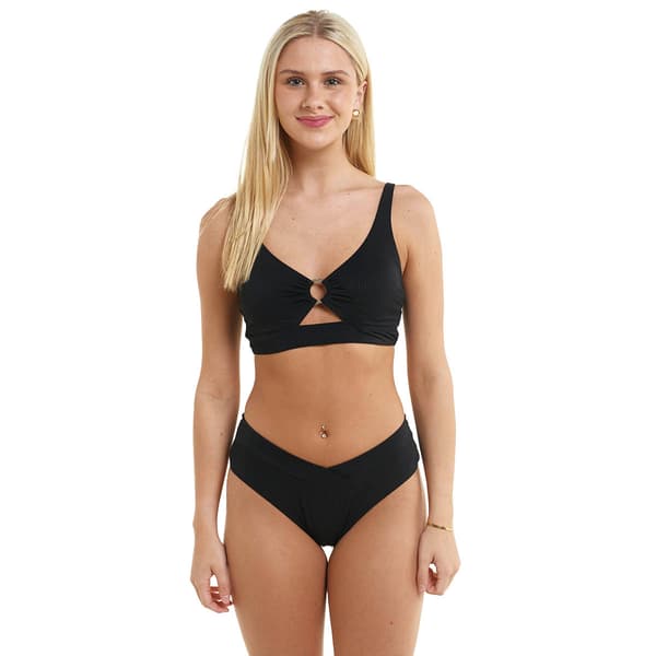 Juniors YMI&#40;R&#41; Solid Keyhole Bikini Swim Set - image 