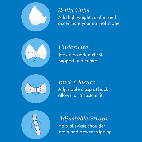 Womens Bestform Unlined Cotton Stretch Underwire Bra 5000100