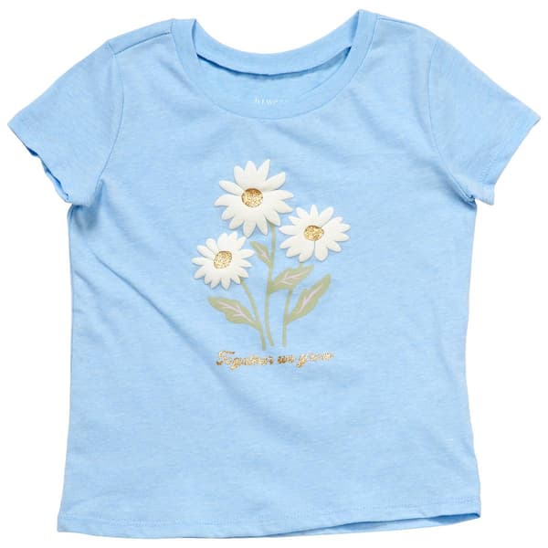 Girls (4-6x) BTween(R) Short Sleeve Daisies Graphic Tee