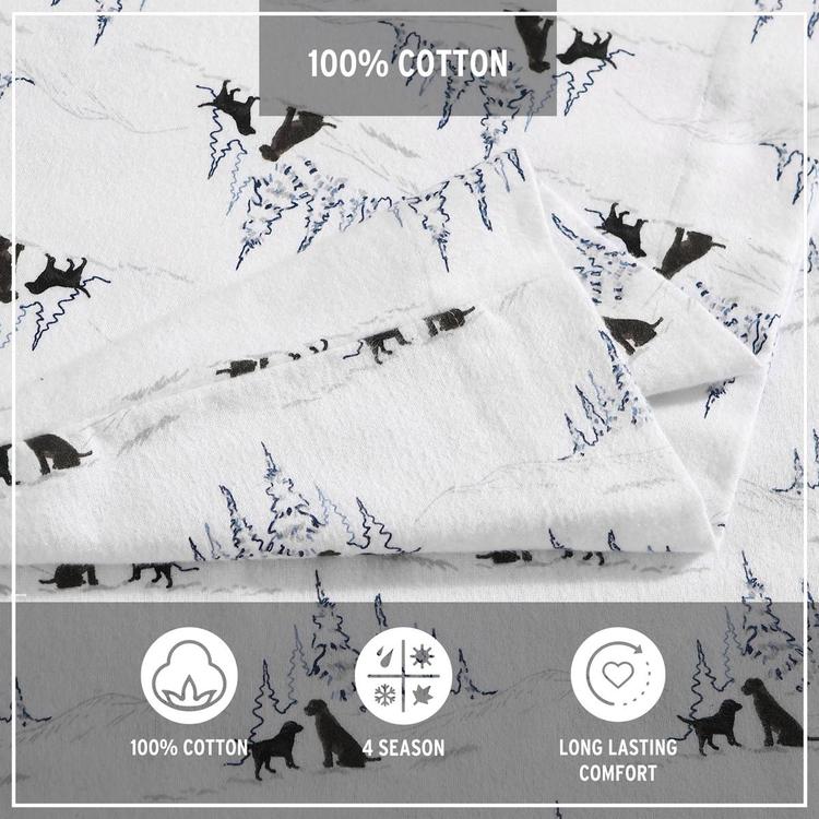 Eddie Bauer Dog Friends Cotton Flannel Sheet Set